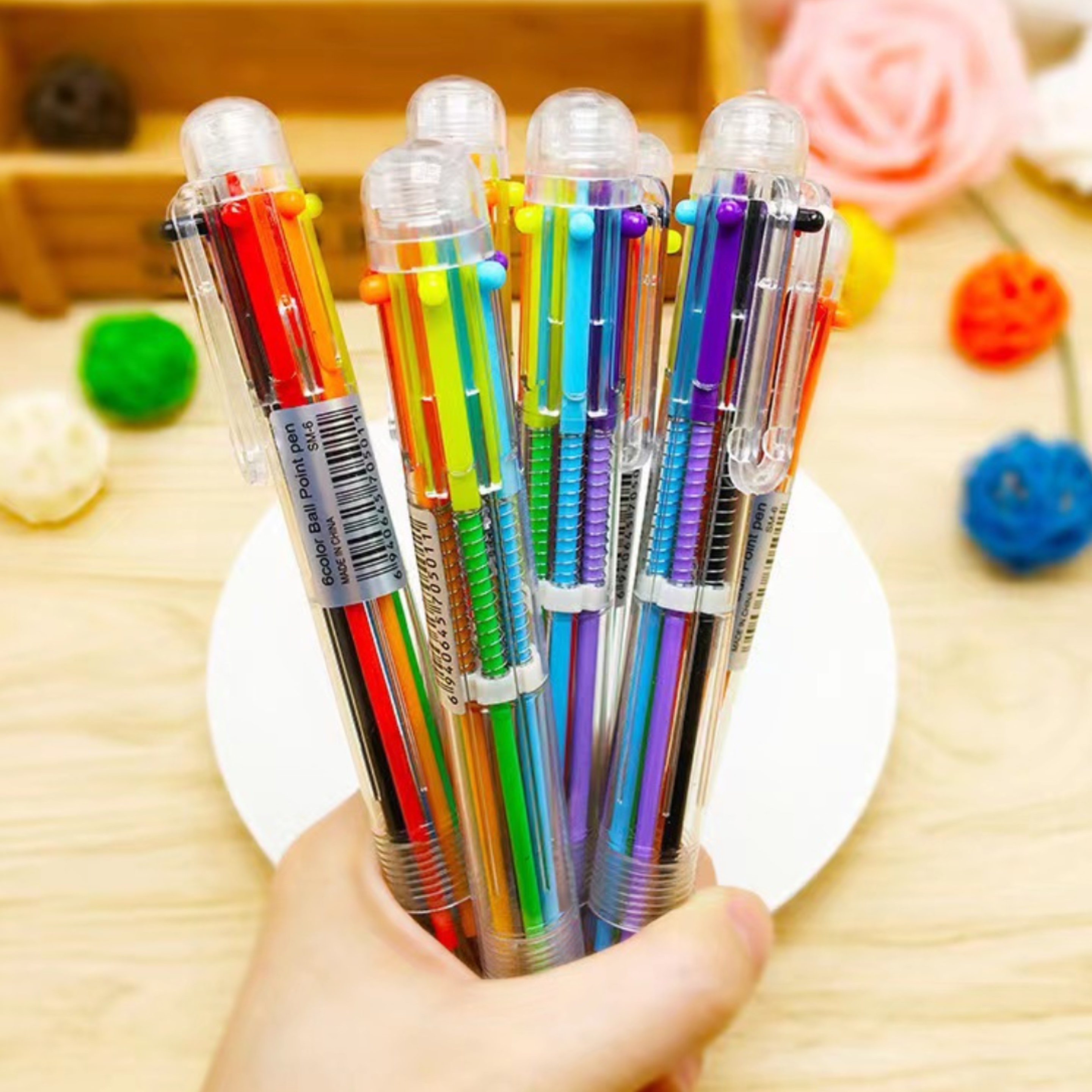 6 Colors Retractable Ballpoint Pen 4