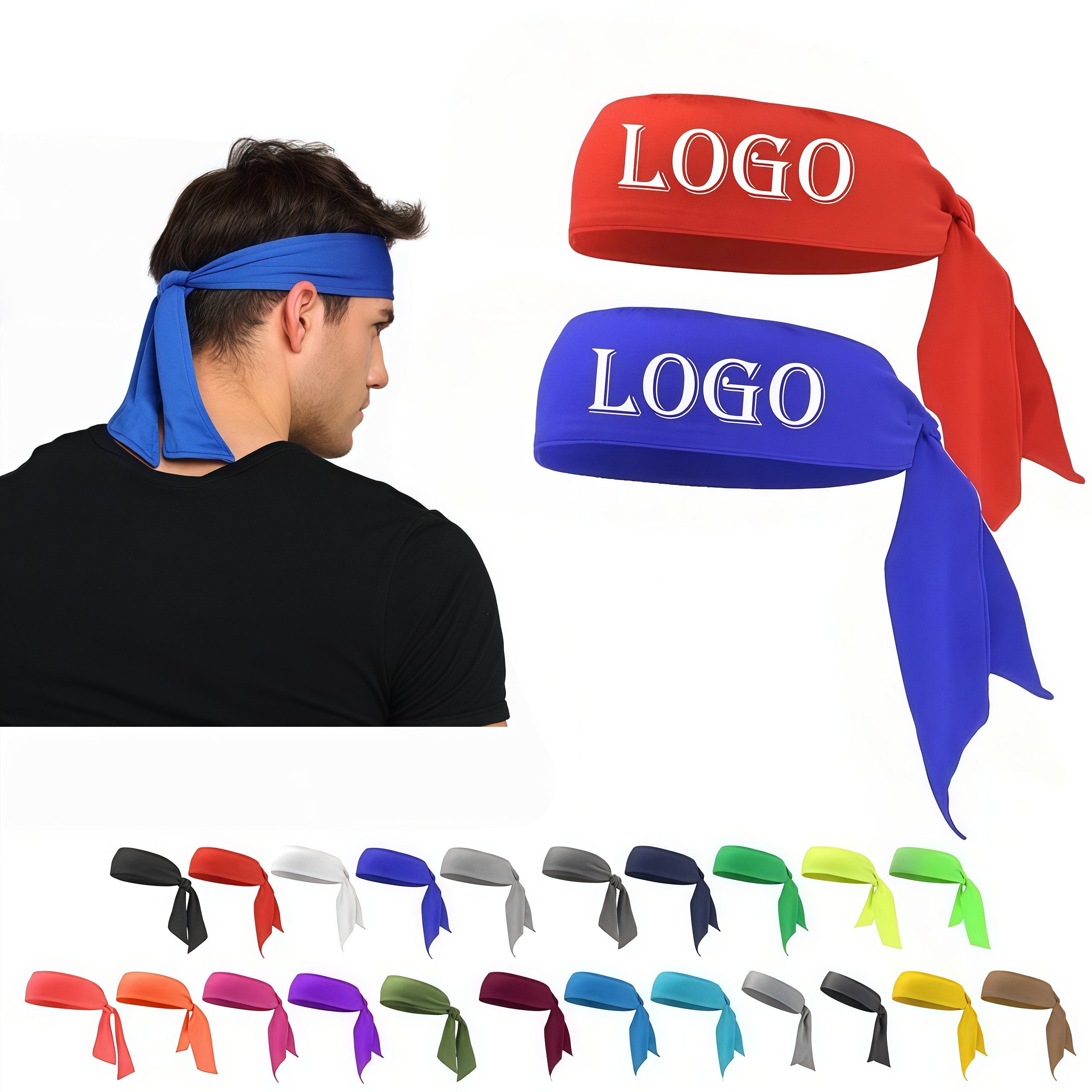 41" Sweat Wicking Headband for Sports MOQ30PCS 2
