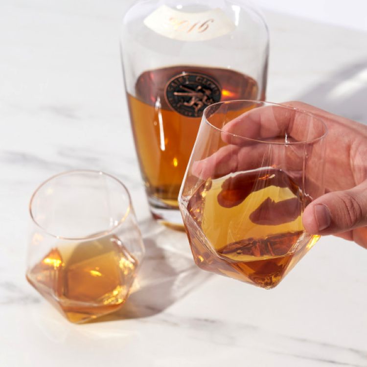 Viski® Faceted Crystal Tumbler, set of 2 13