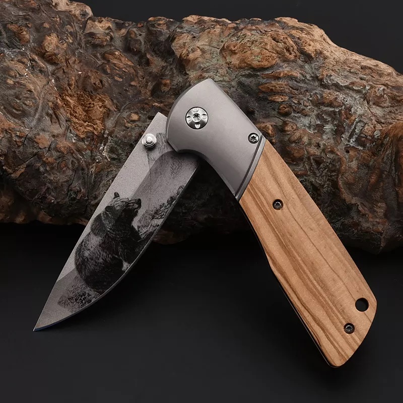 ApexBlade - Olivewood Folding Pocket Knife with Stainless Steel Blade – Full-Color & Gift Box Option 10