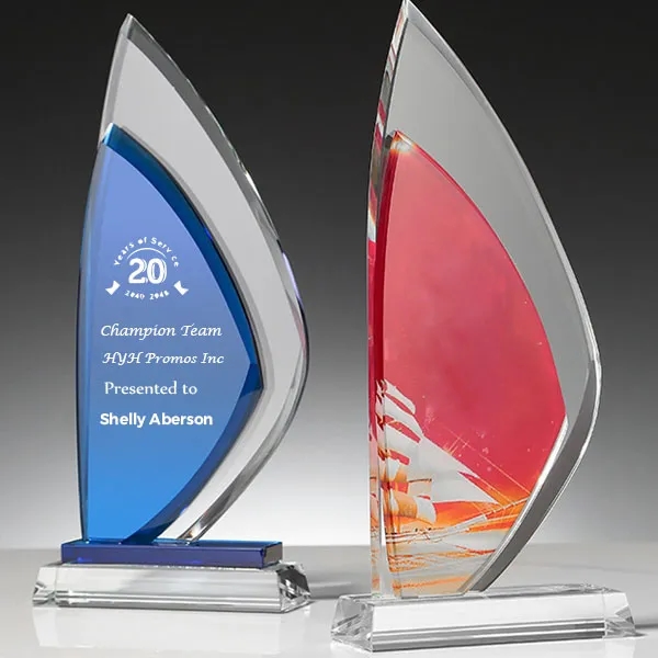 Blue Crystal Sailboat Award 4