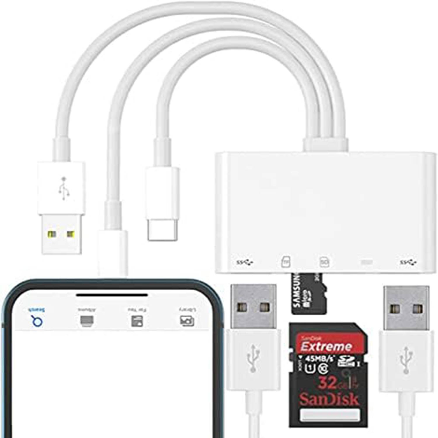 5-in-1 Ultra-Portable Multifunction Card Reader 3