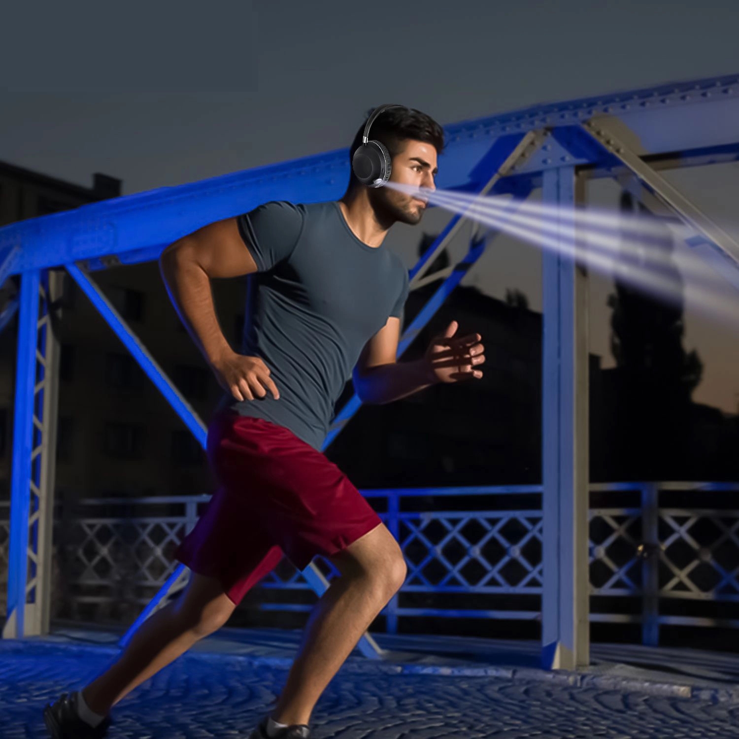 Wireless Bluetooth Flashlight Headset 5