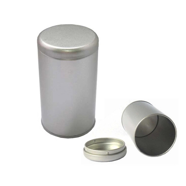 White Round Empty Tin 1