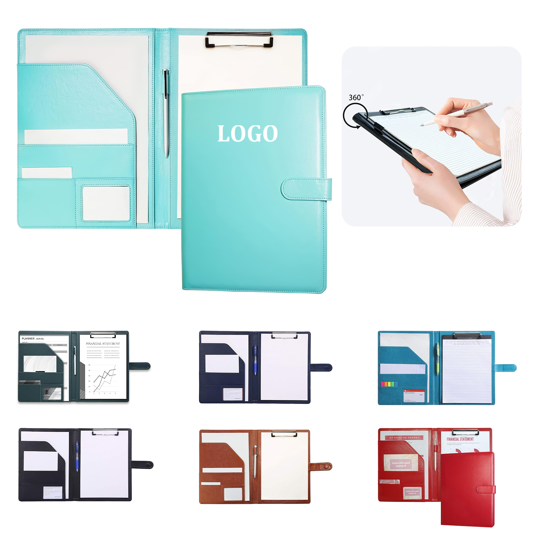 Faux Leather Storage Clipboard 7