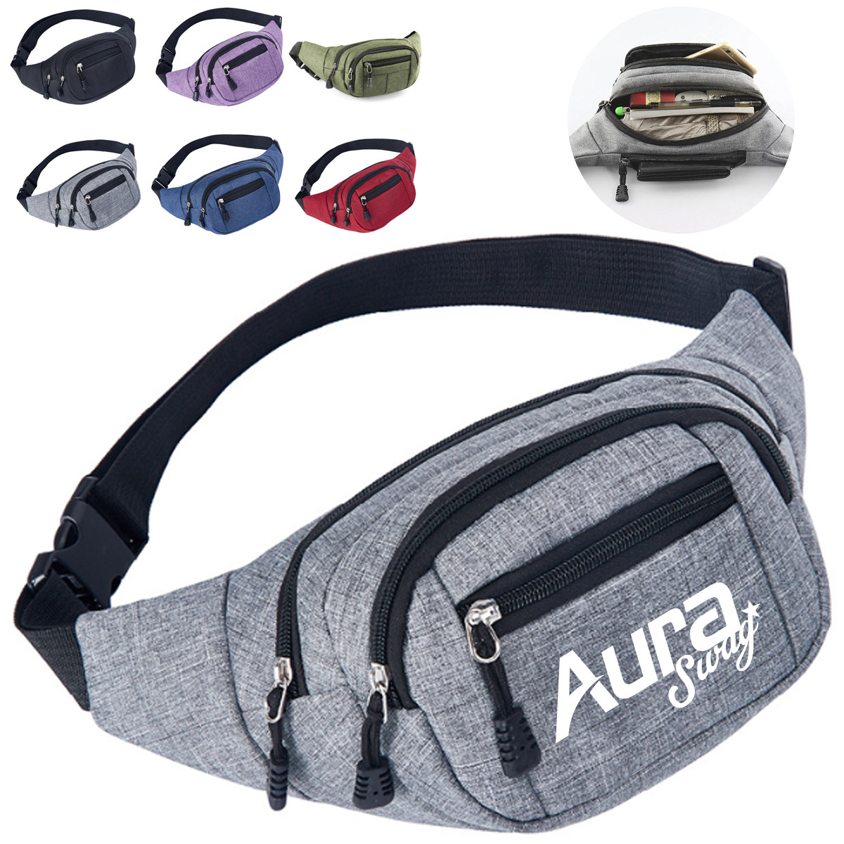 Multi-Pocket Waist Bag for Travel & Outdoor Activities 1