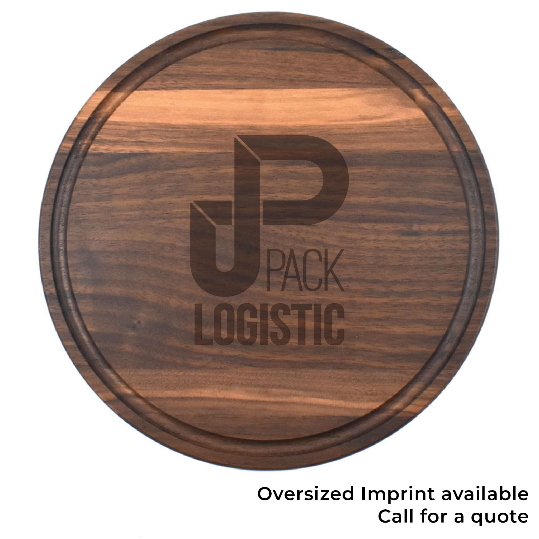 10 1/2" x 3/4" Walnut Round Cutting Board with Juice Groove 2