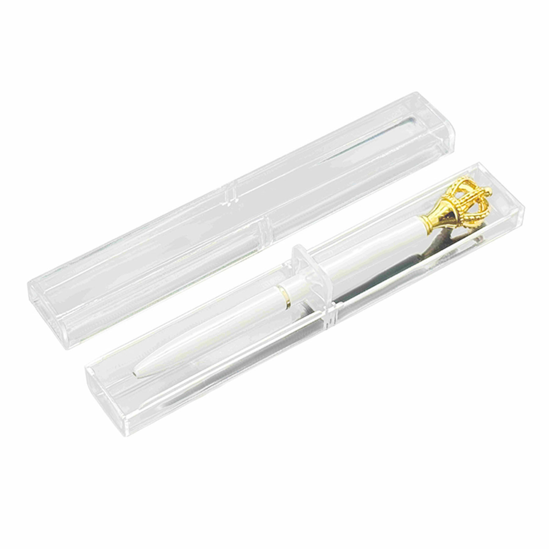 Diamond Encrusted Crown twist action metal ballpoint pen 7