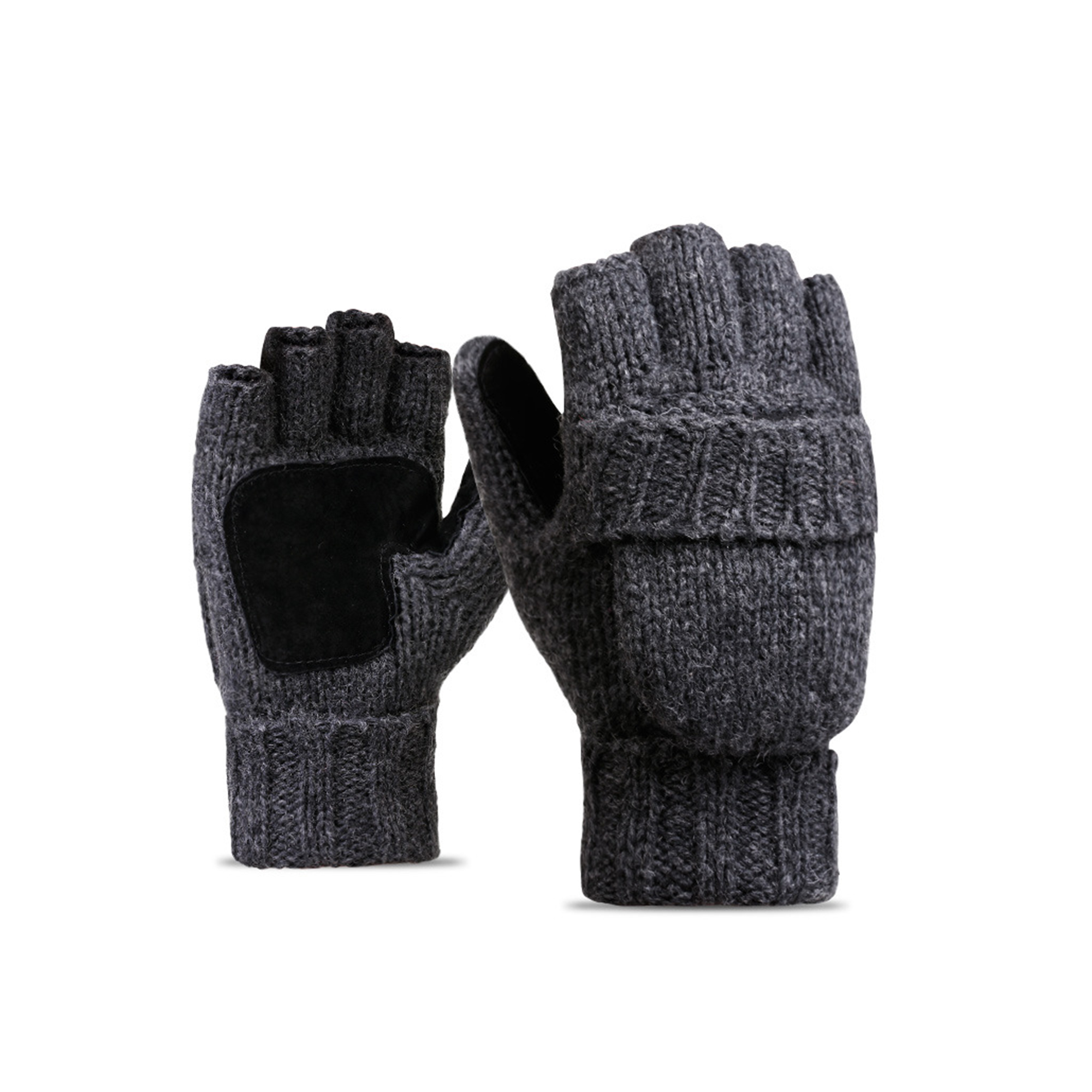Convertible Finger Knit Mitten Glove 4