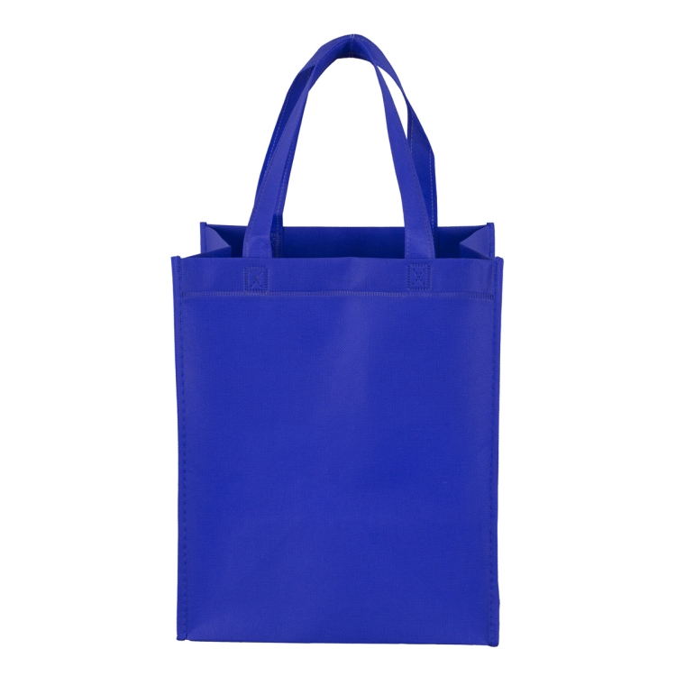 10"W x 12"H x 8" Gusset - "FULL VIEW" Junior Large Imprint Grocery Shopping Tote Bag 10