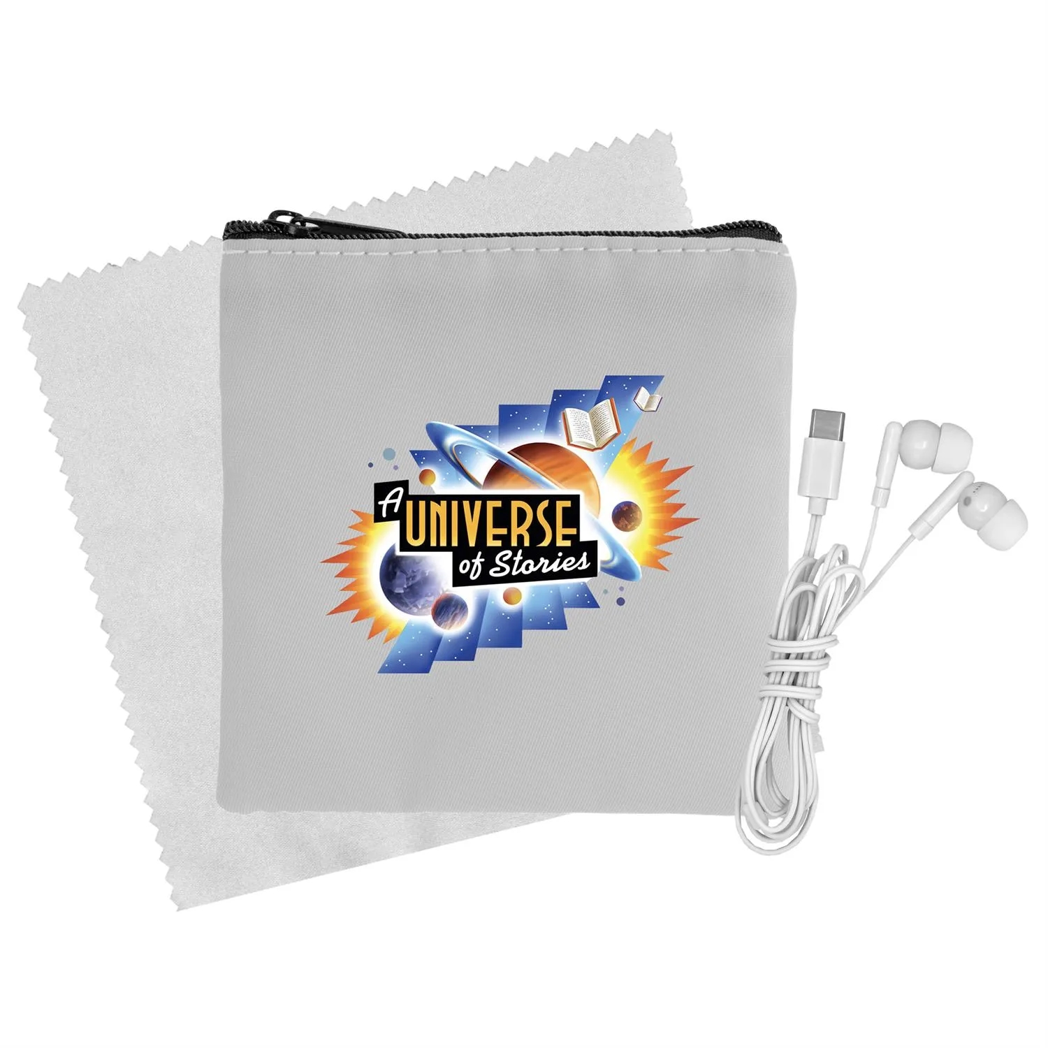 Colorful RPET Ear Bud & Cloth Set 14