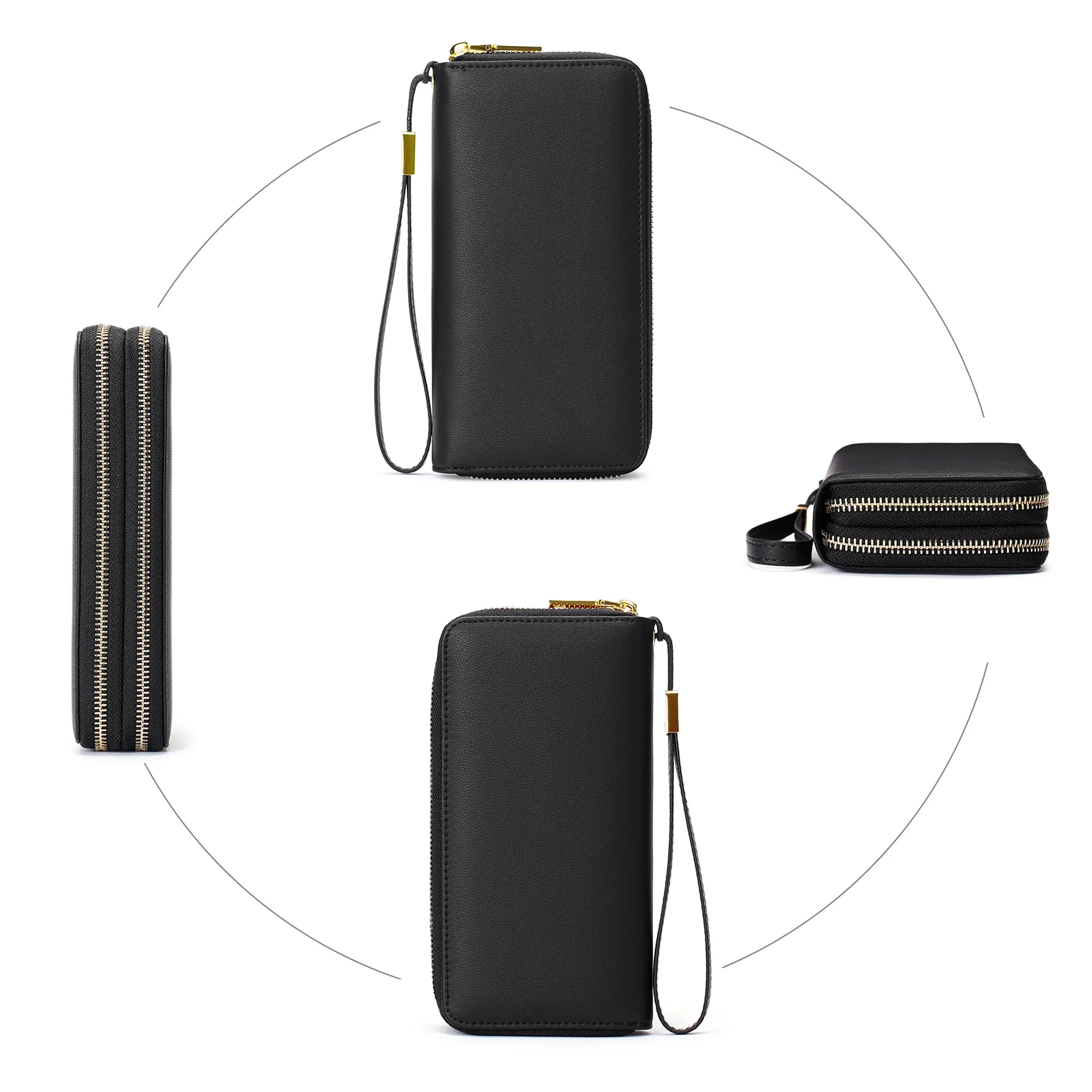 Double Zip Leather Ladies Wallet 8