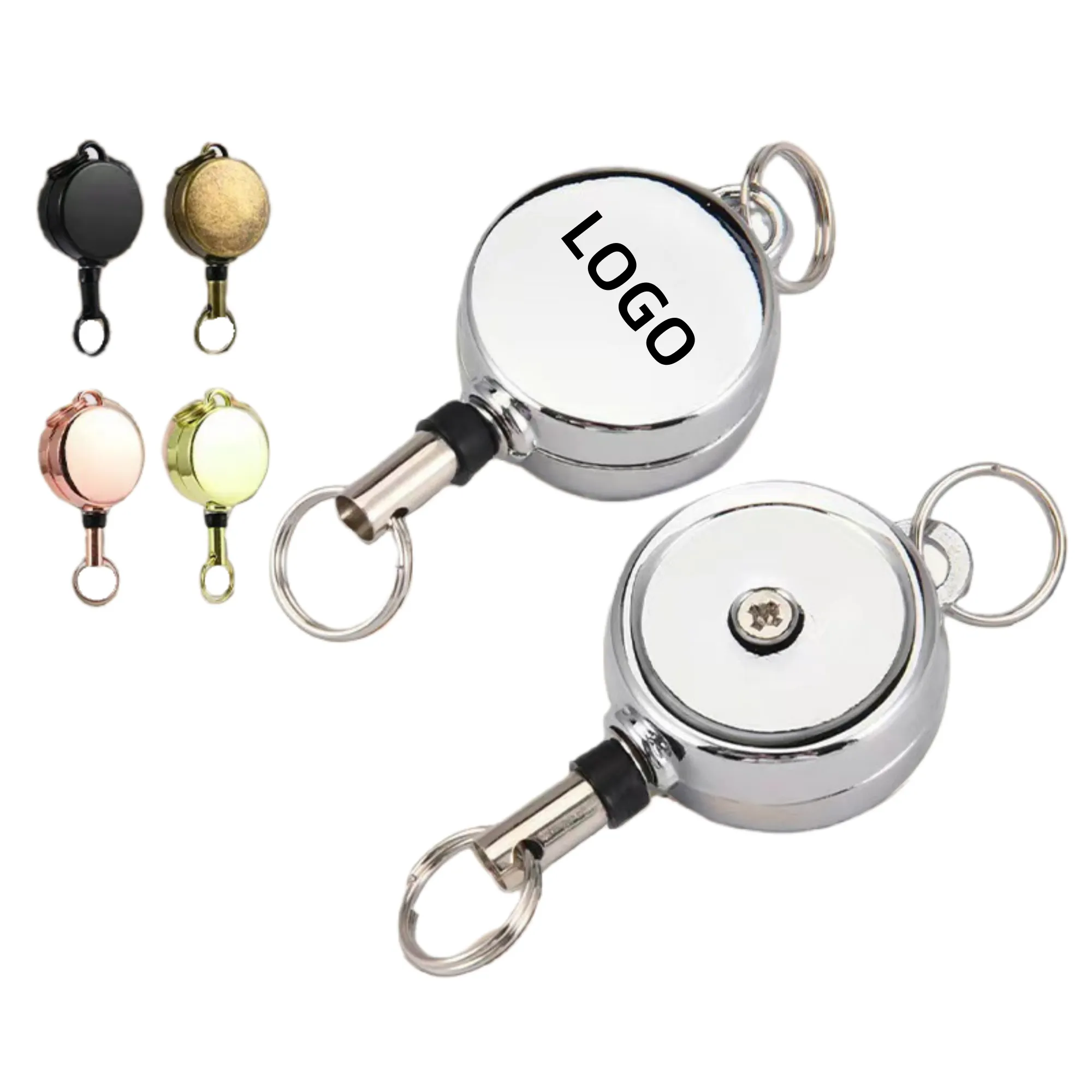 MOQ Resilient Stretch Key Chain with Retractable Cord 2