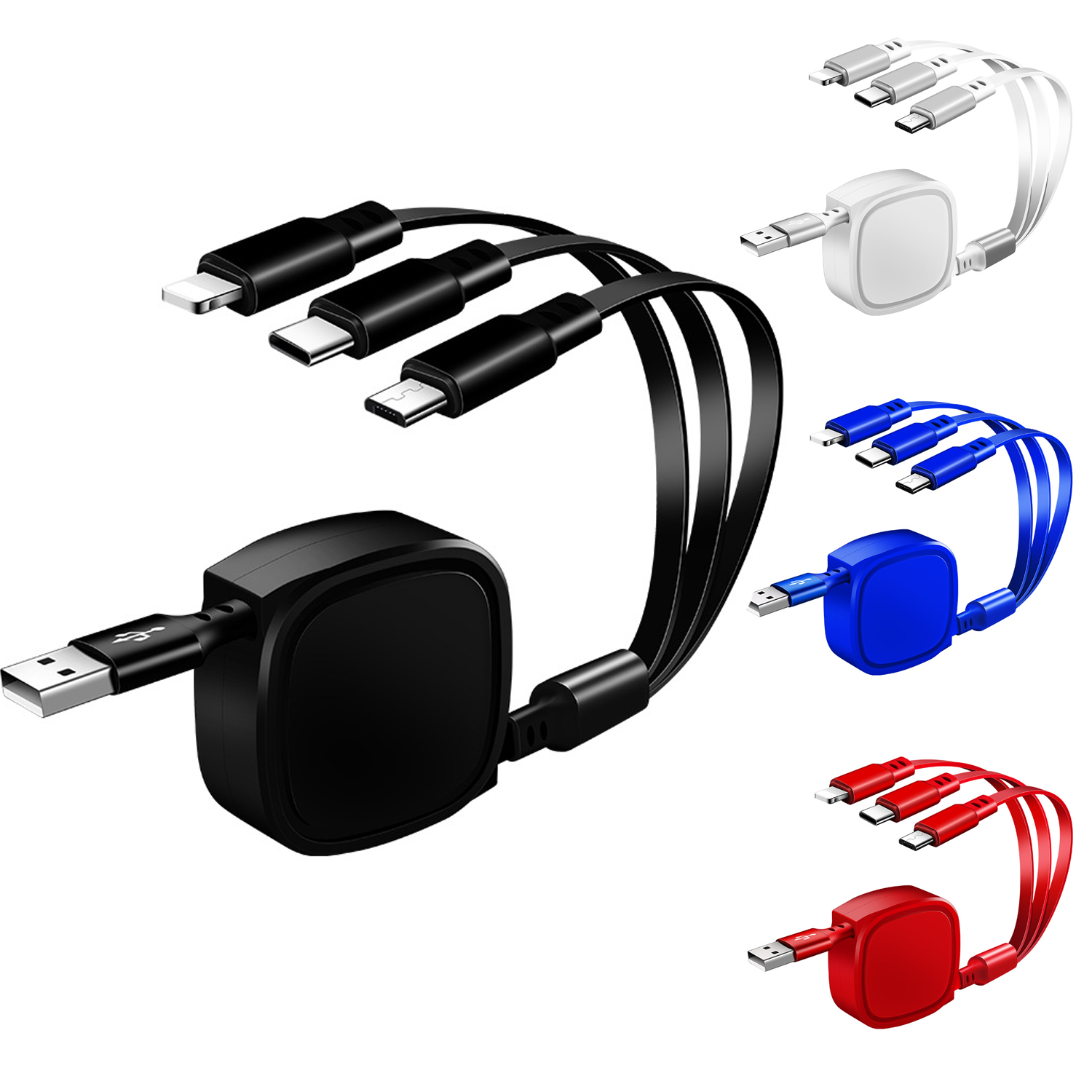 3-In-1 Retractable Charging Cable 2