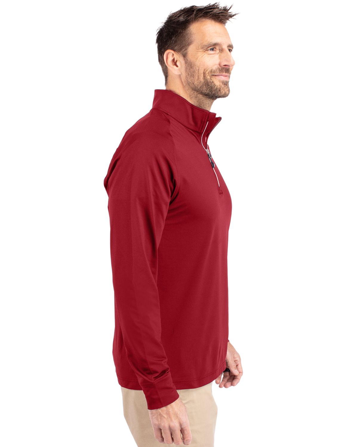 Cutter & Buck Adapt Recycled Soft Knit Stretch  Mens Quarter Zip Pullover 49