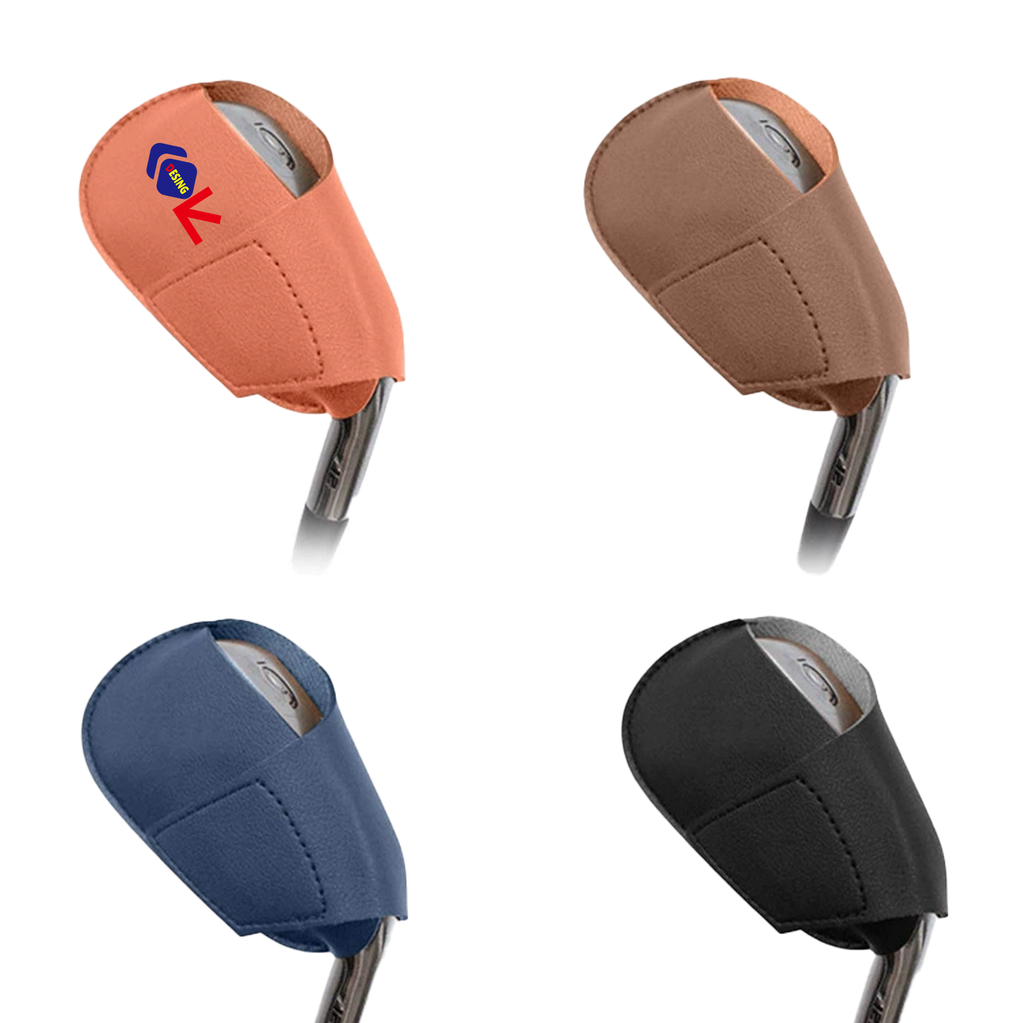Golf Putter Cover Leather Single Club Head Protection Sleeve 2