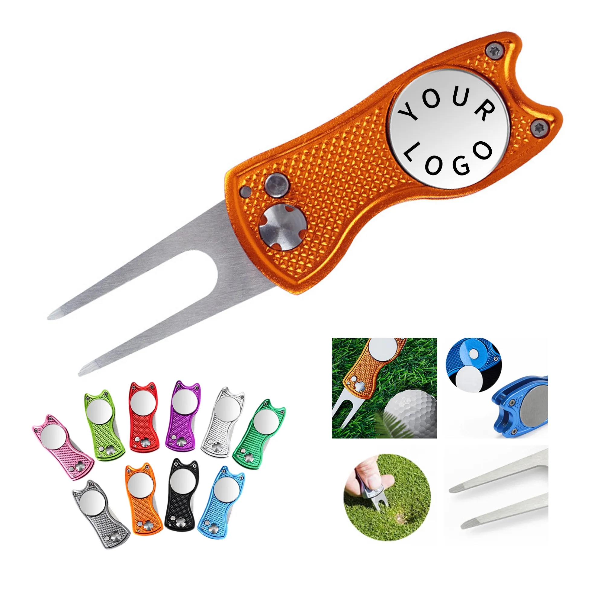 Golf Divot Tool with Magnetic Ball Marker 3