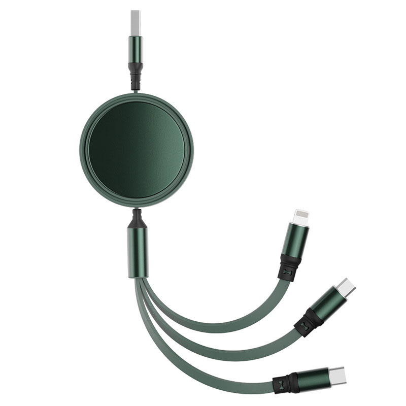 Retractable 3-in-1 Metal Charging Cable 3