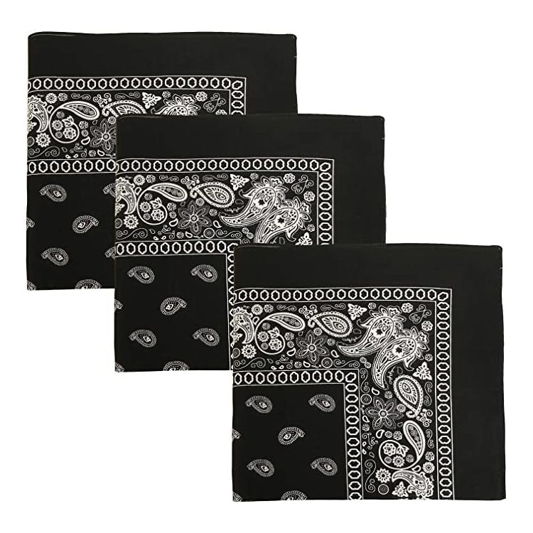 Cotton Bandanas - Paisley Black 2