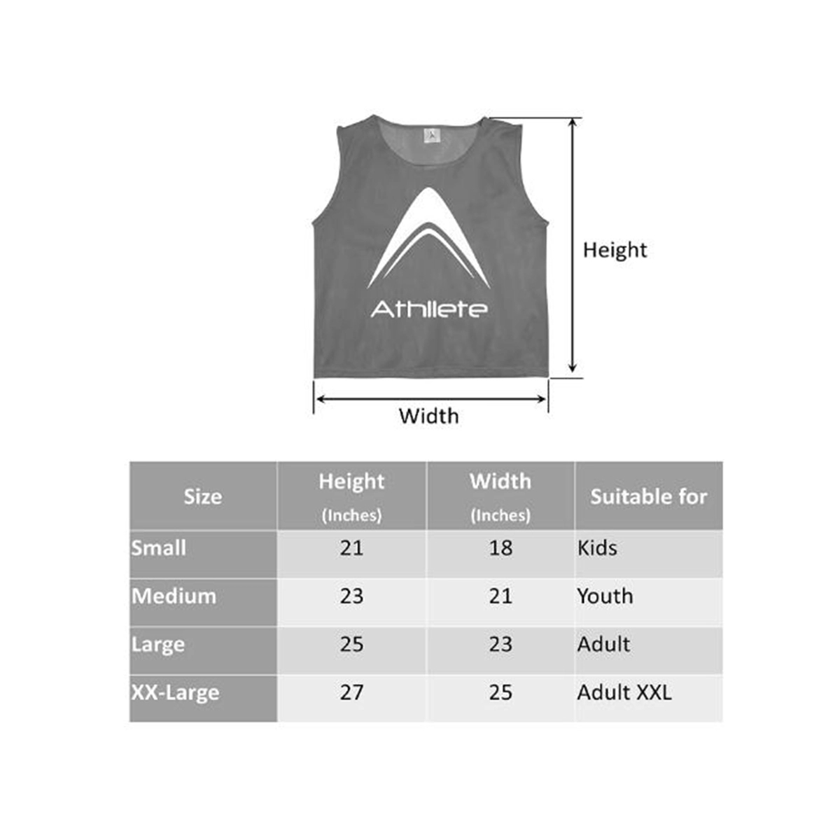 Athllete Pinnie with numbers - Scrimmage Vest 5