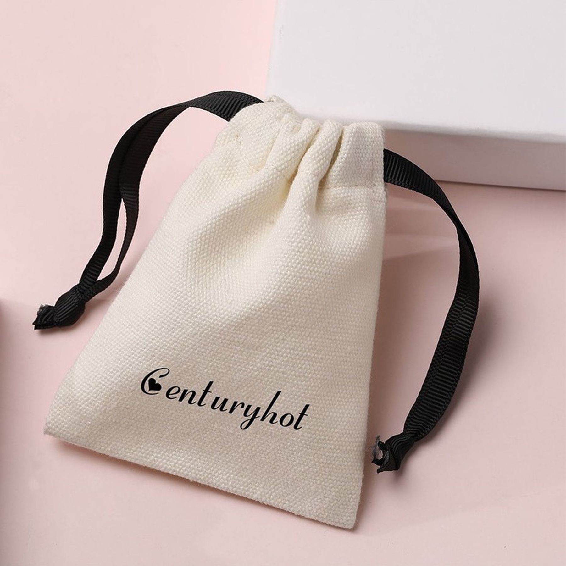 Organic Cotton Drawstring Jewelry Bag Gift Pouch Sachet Bags 12