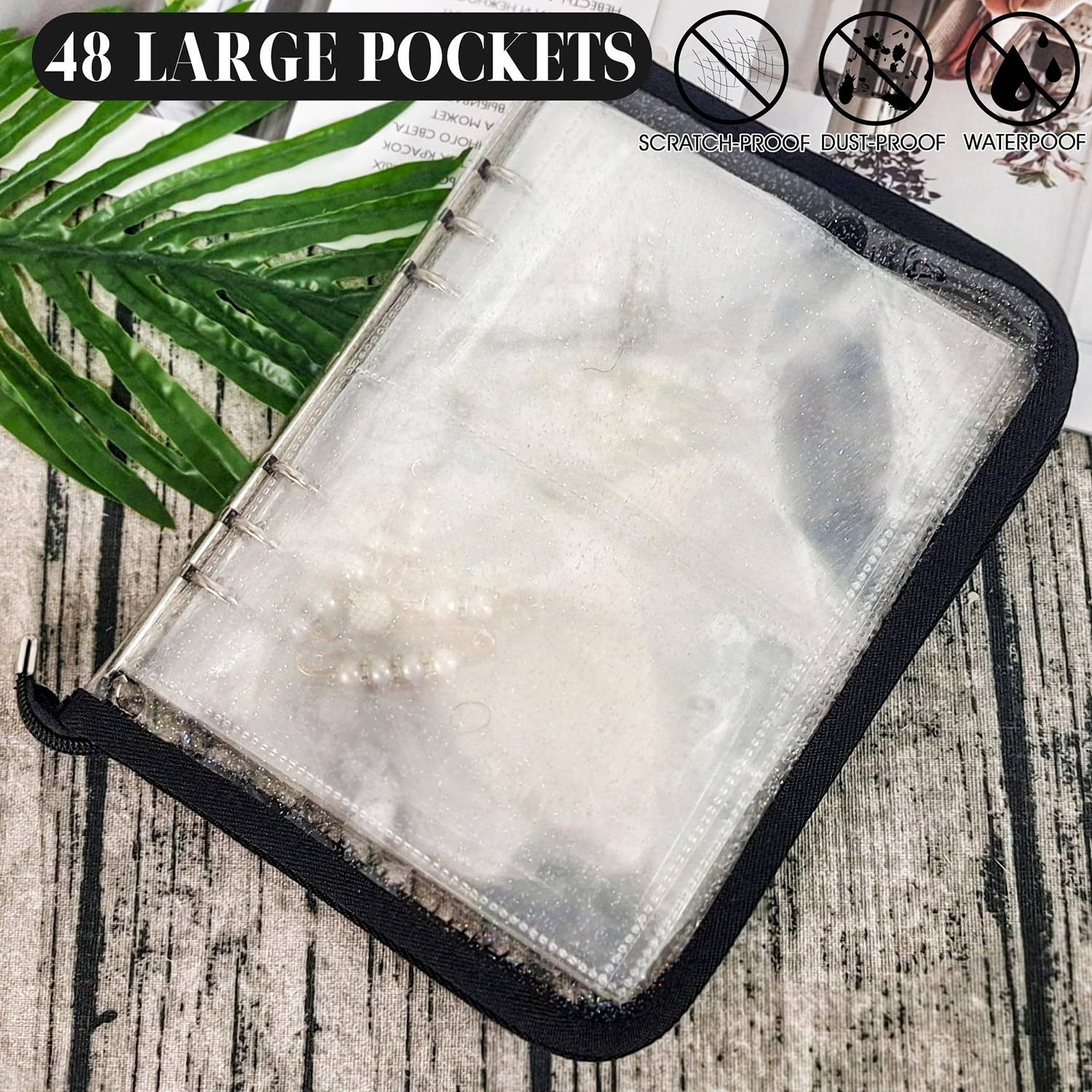 PVC Transparent Jewelry Book Storage Case 4