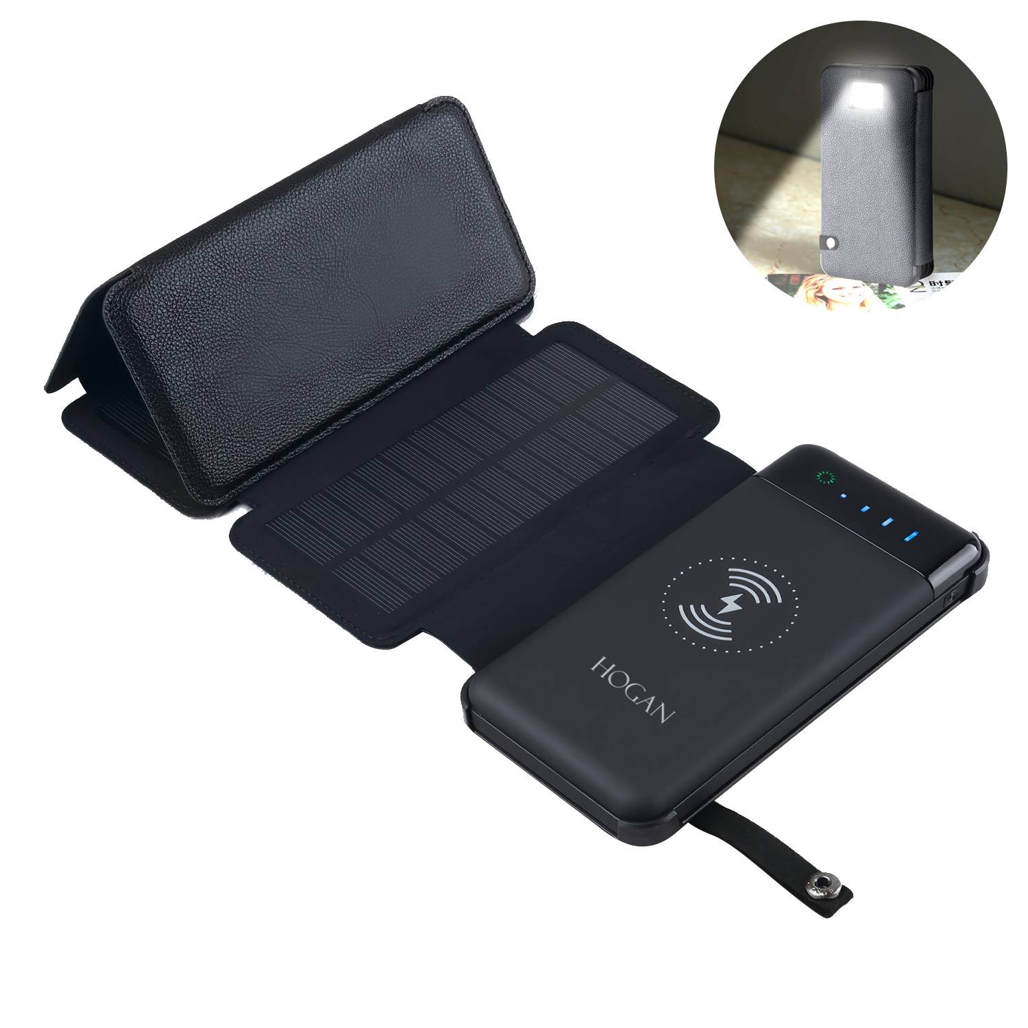 Outdoor Customized Solar 10000 mAh Wireless Power Bank