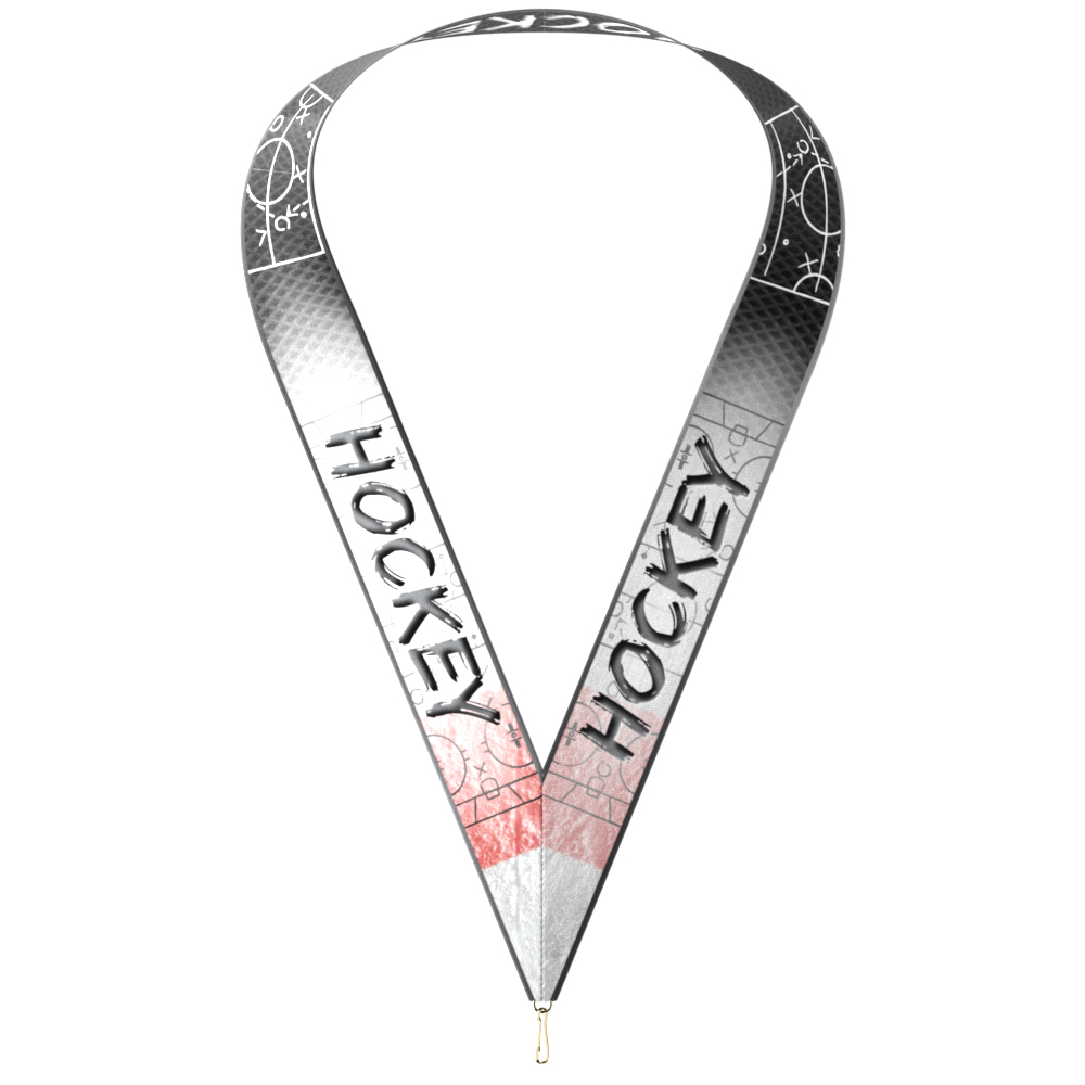 1-1/2" x 34" Sublimated Hockey Neckband w/ Quick Clip 1