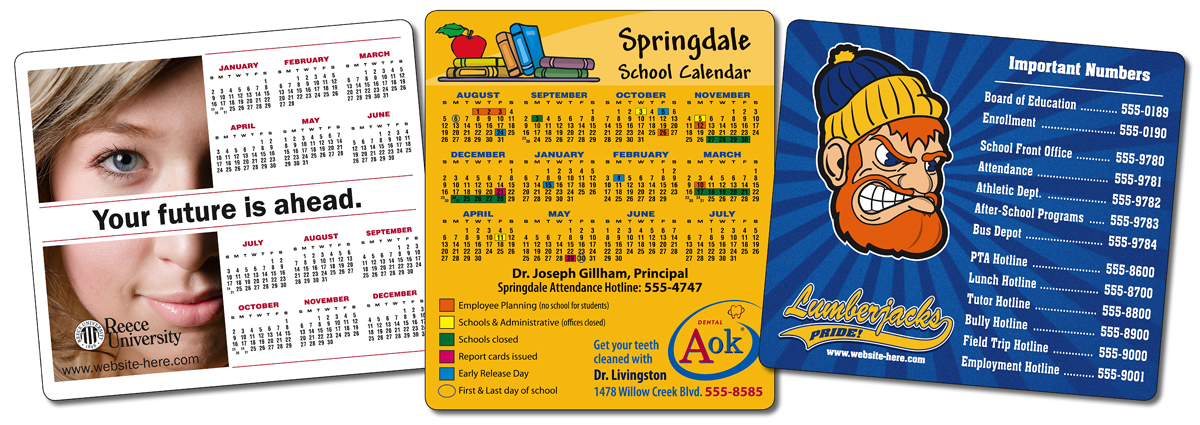 School Calendar Magnet - 3.5x4 Round Corners - 25 mil. 2