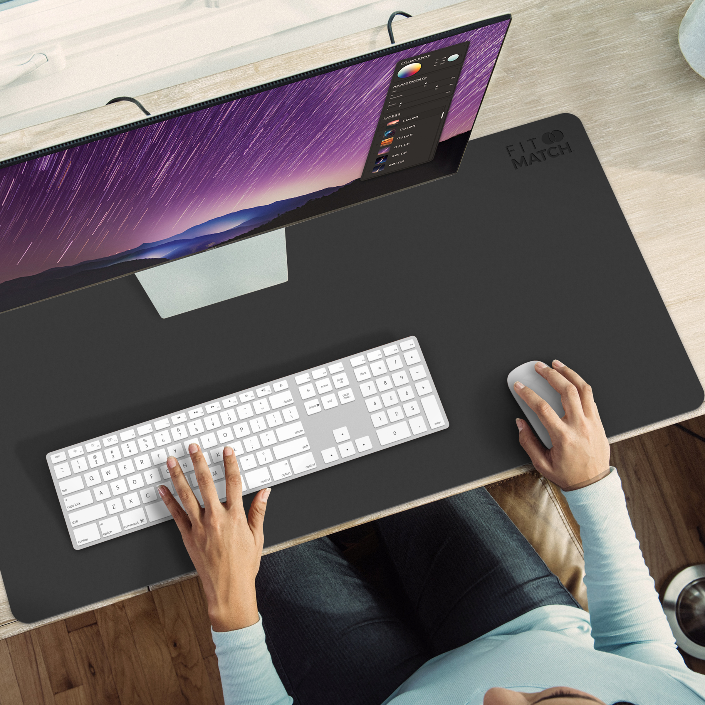 DeskShield: Contemporary Desk Mat (BLACK) 5