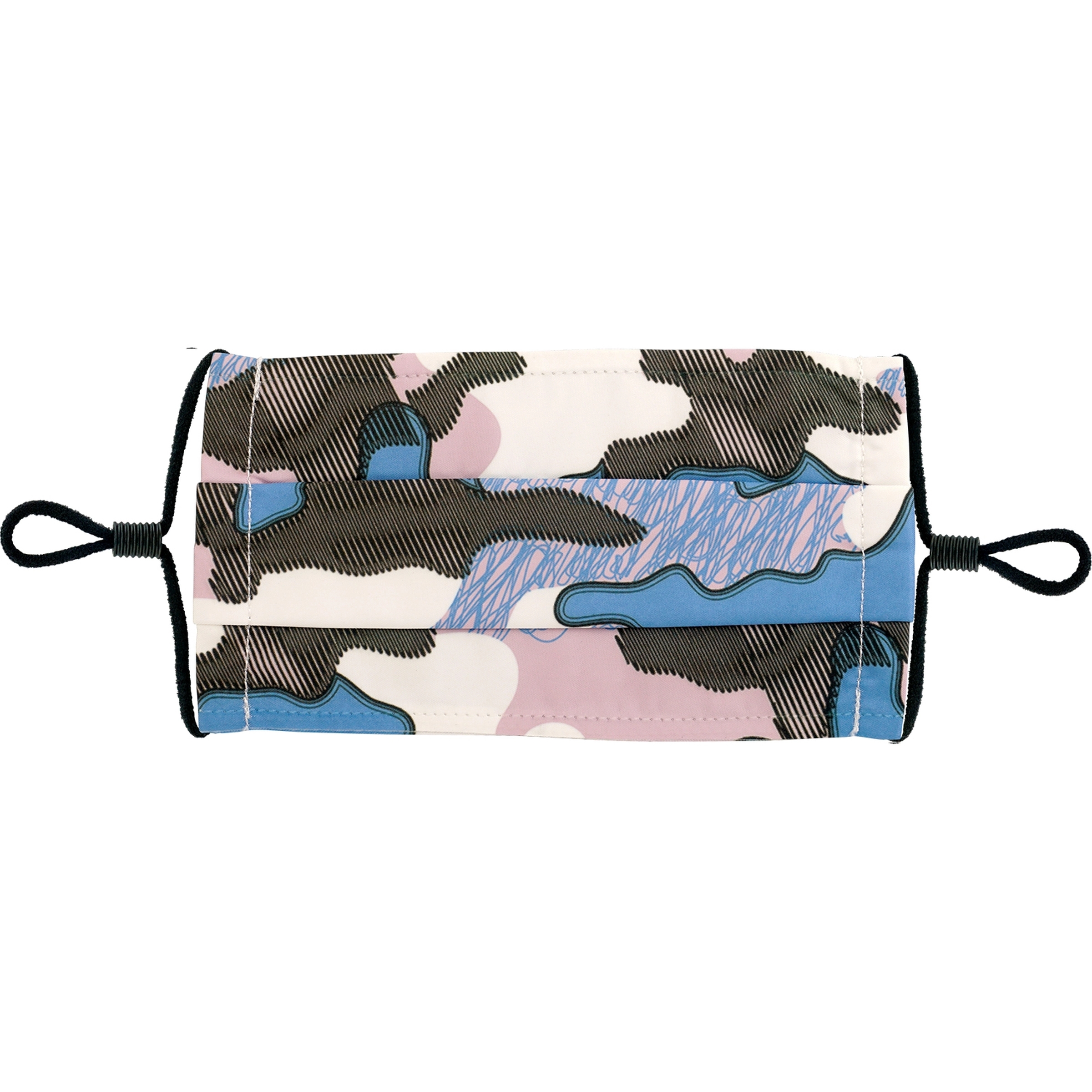 Single Pleat Full Color Fabric Face Mask 8