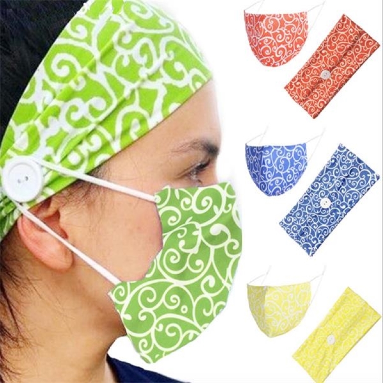 Headbands With Buttons For Mask 2