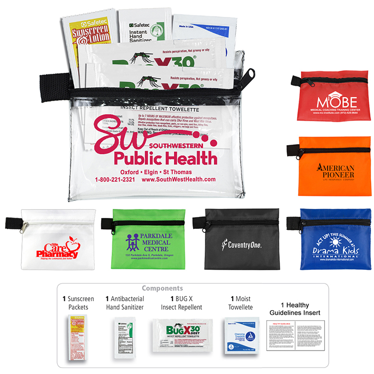 'Stay Safe Kit' 5 Piece Insect Repellent Kit in Zipper Pouch 33