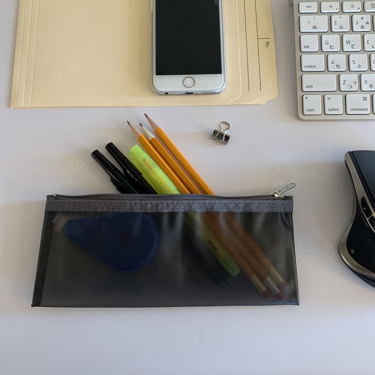 8 ½" W x 3 ½" H -"Dubai" Vinyl Travel Pencil and Accessories Pouch with Zipper 6