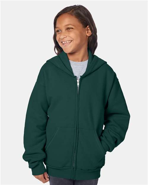 Youth EcoSmart® Full-Zip Hooded Sweatshirt - P480 25