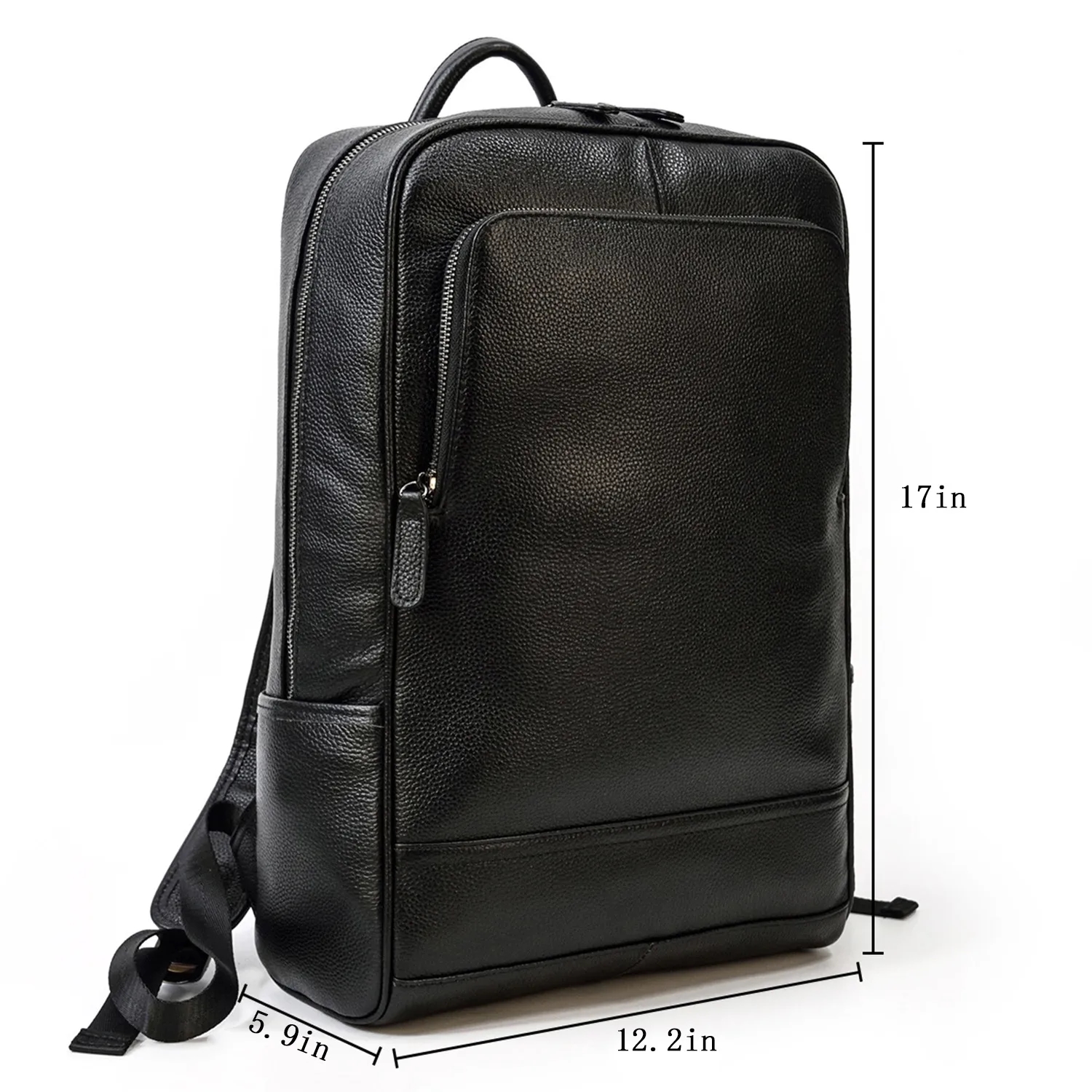 15 Inch Genuine Leather Laptop Backpack 7