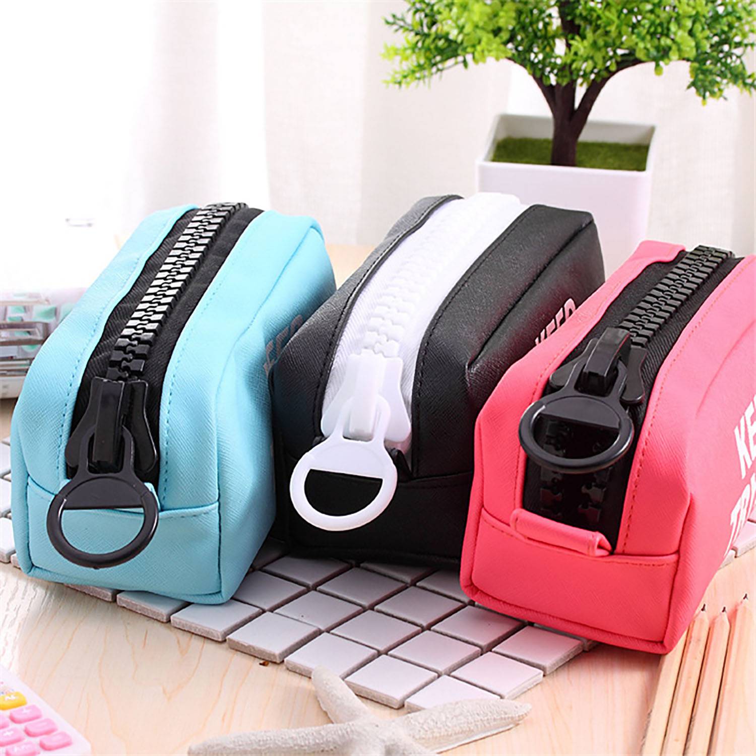 Zipper Pencil Case Portable for Students 4