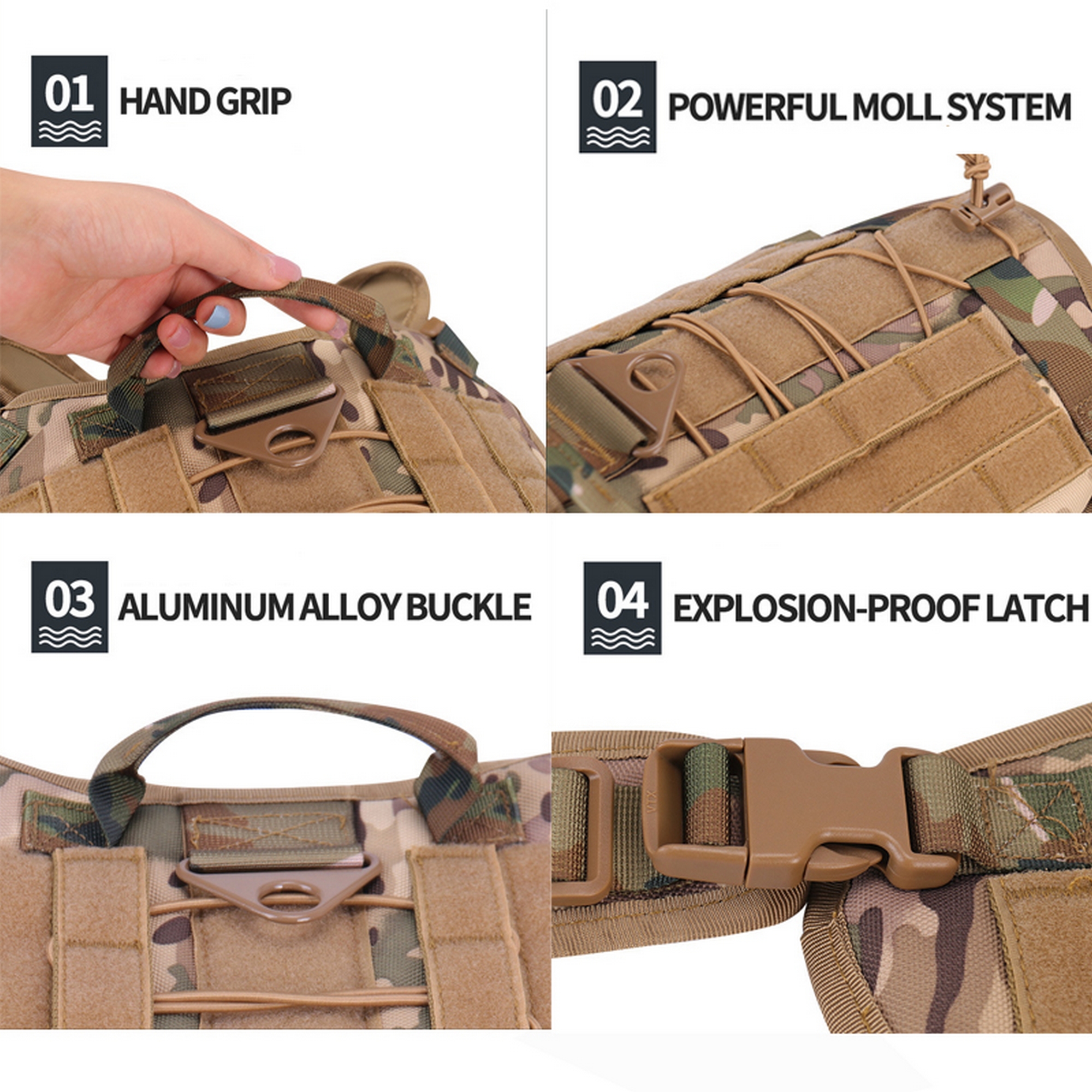 Dog Outdoor Tactical Training Harness 2