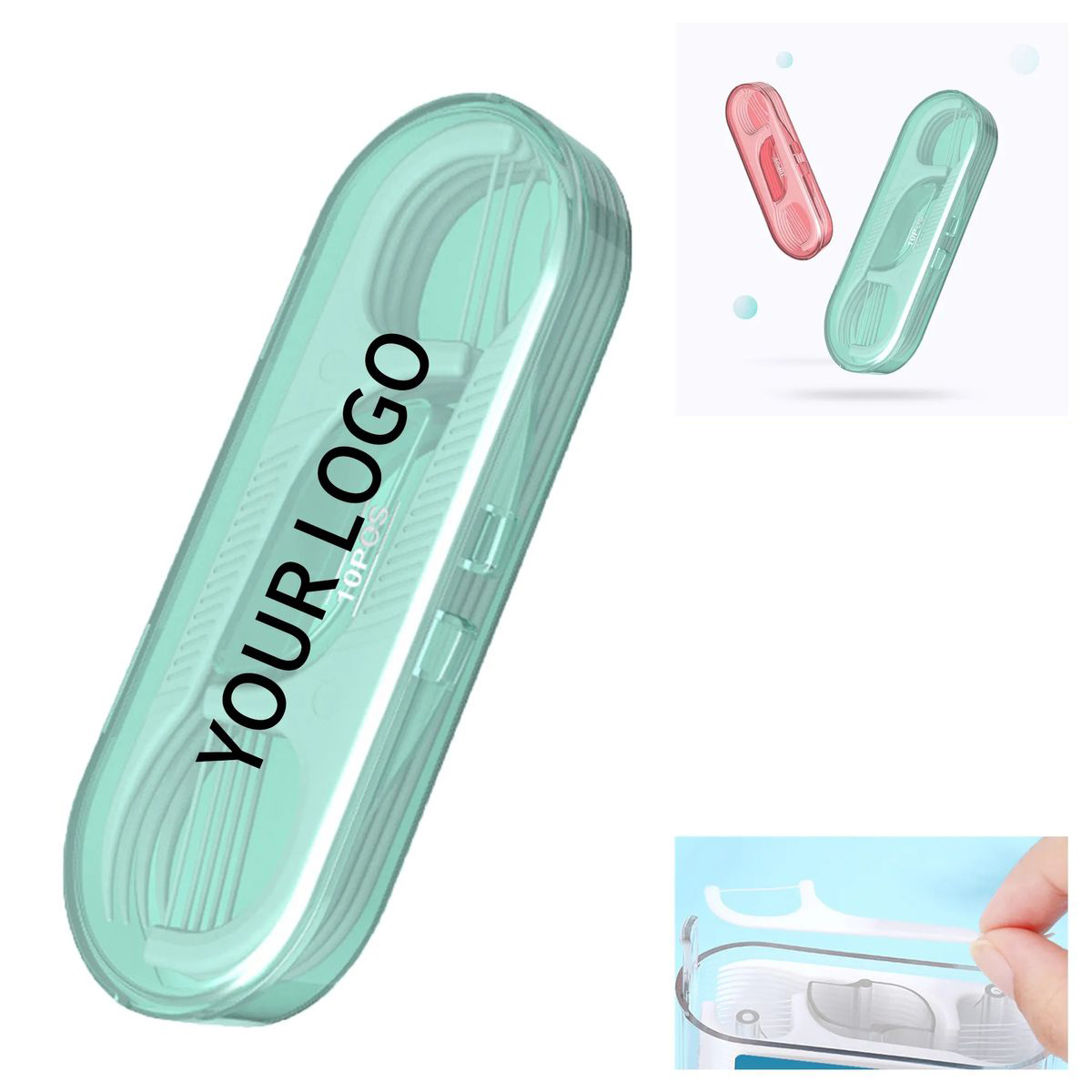 Portable Dental Floss Pick Kit with Storage Box 4