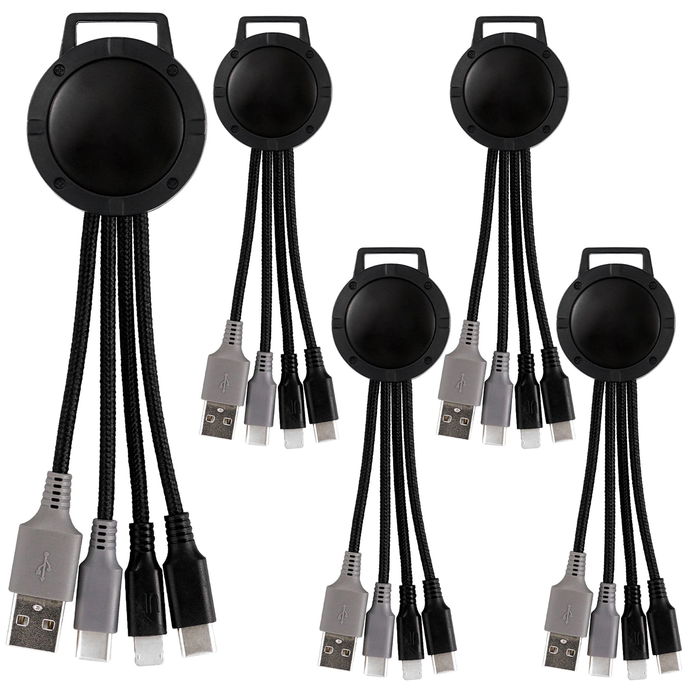 Light Up Color Two Tone Dual Input 3-in-1 Charging Cable 11