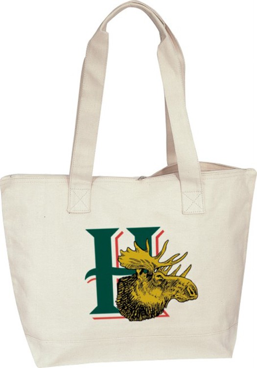 Canvas Zippered Tote Bag, custom tote bag with logo imprint 2