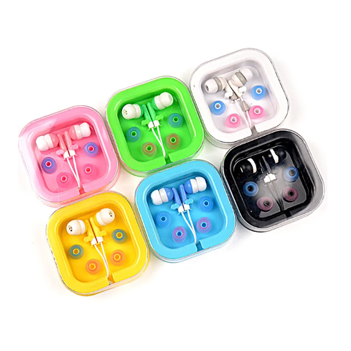 Colorful Wired Earbuds with Portable Storage Case 2