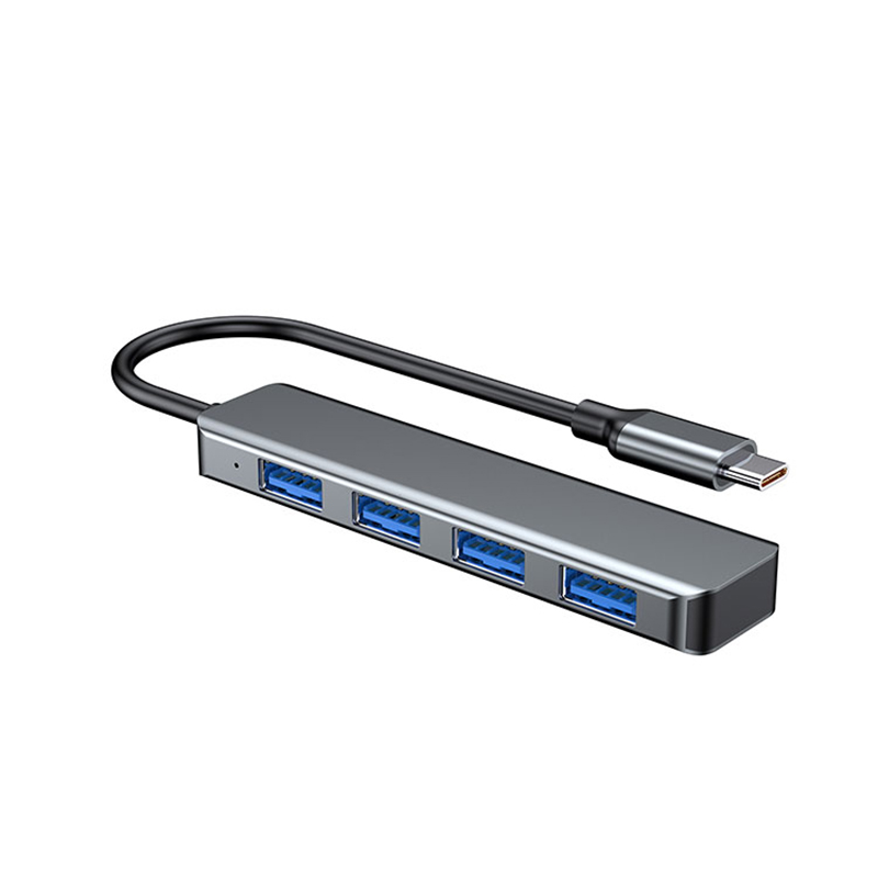 Slim Type-C 4-Port USB 3.0 Adapter – Compatible with MacBook & Laptops 2