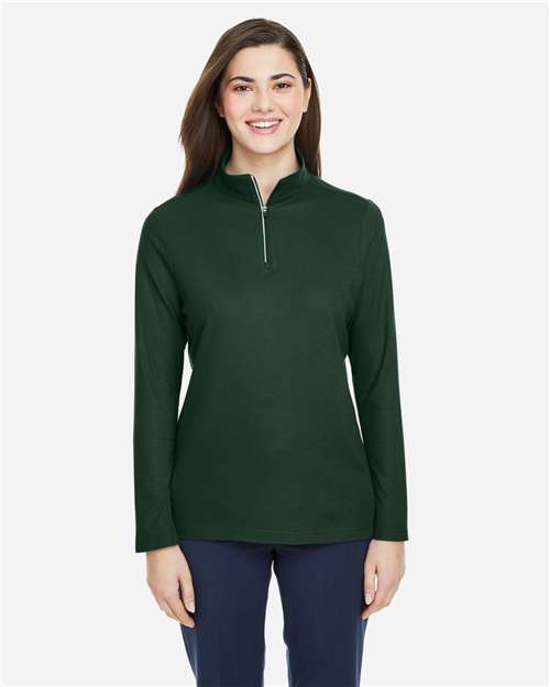 Women's Fusion ChromaSoft™ Pique Quarter-Zip Pullover - CE405W 26
