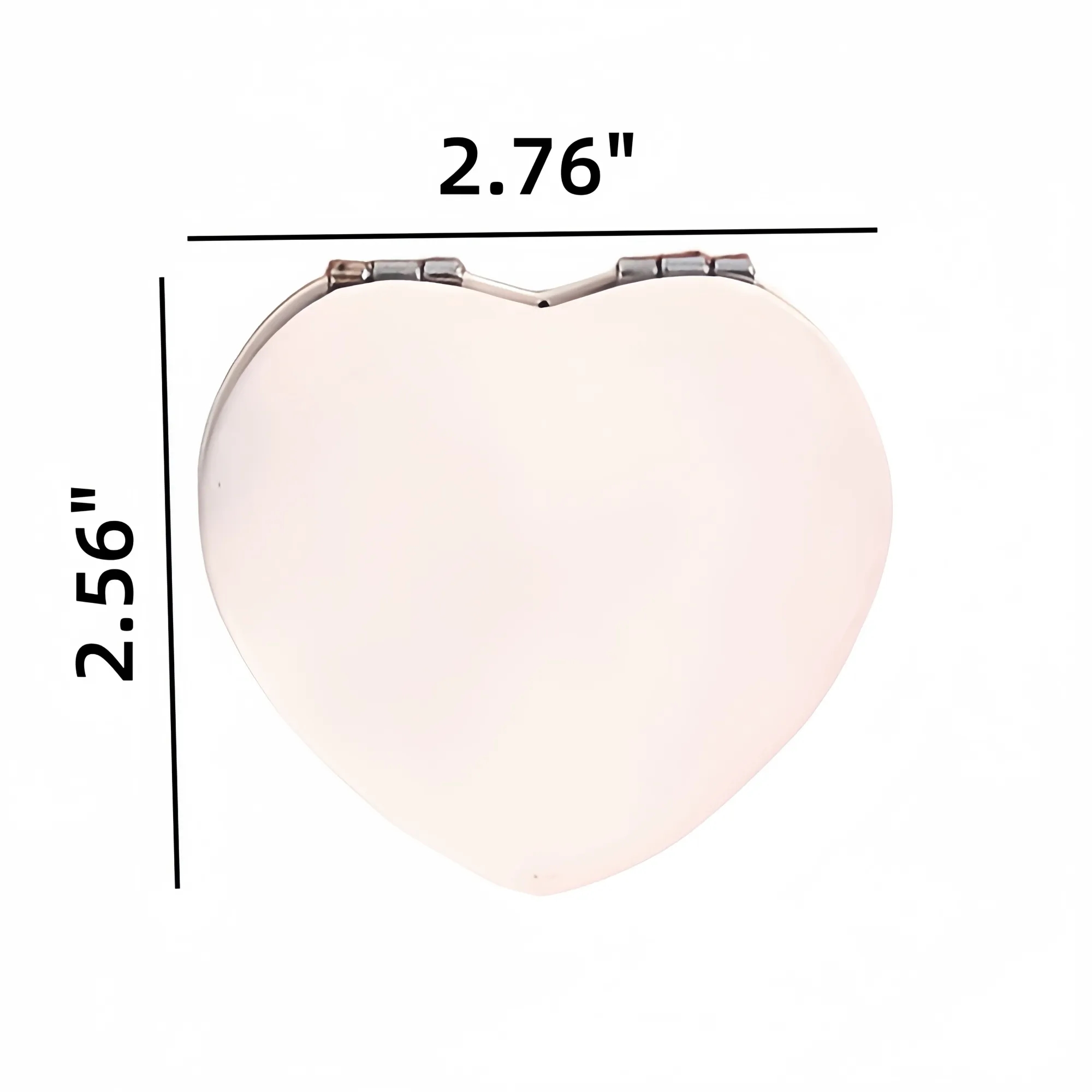 Heart Shaped PU Folding Travel Makeup Compact Mirror 5