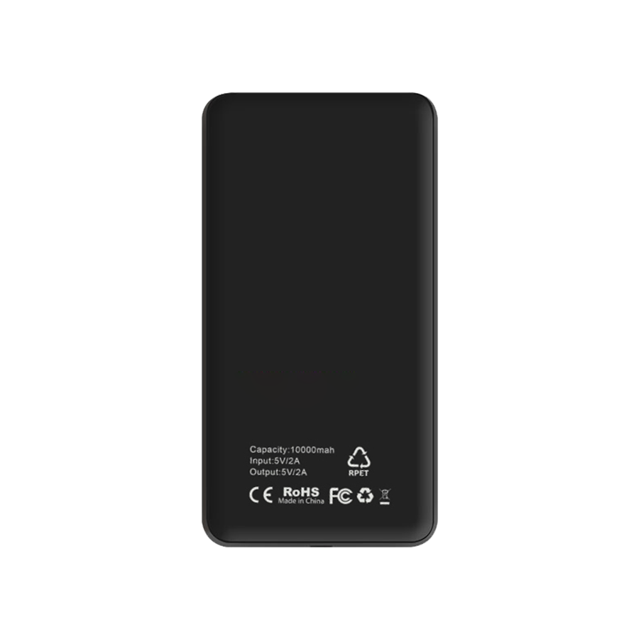 EcoTech Eco-Friendly 10000mAh rPET Wireless Power Bank with Light-Up Logo 2