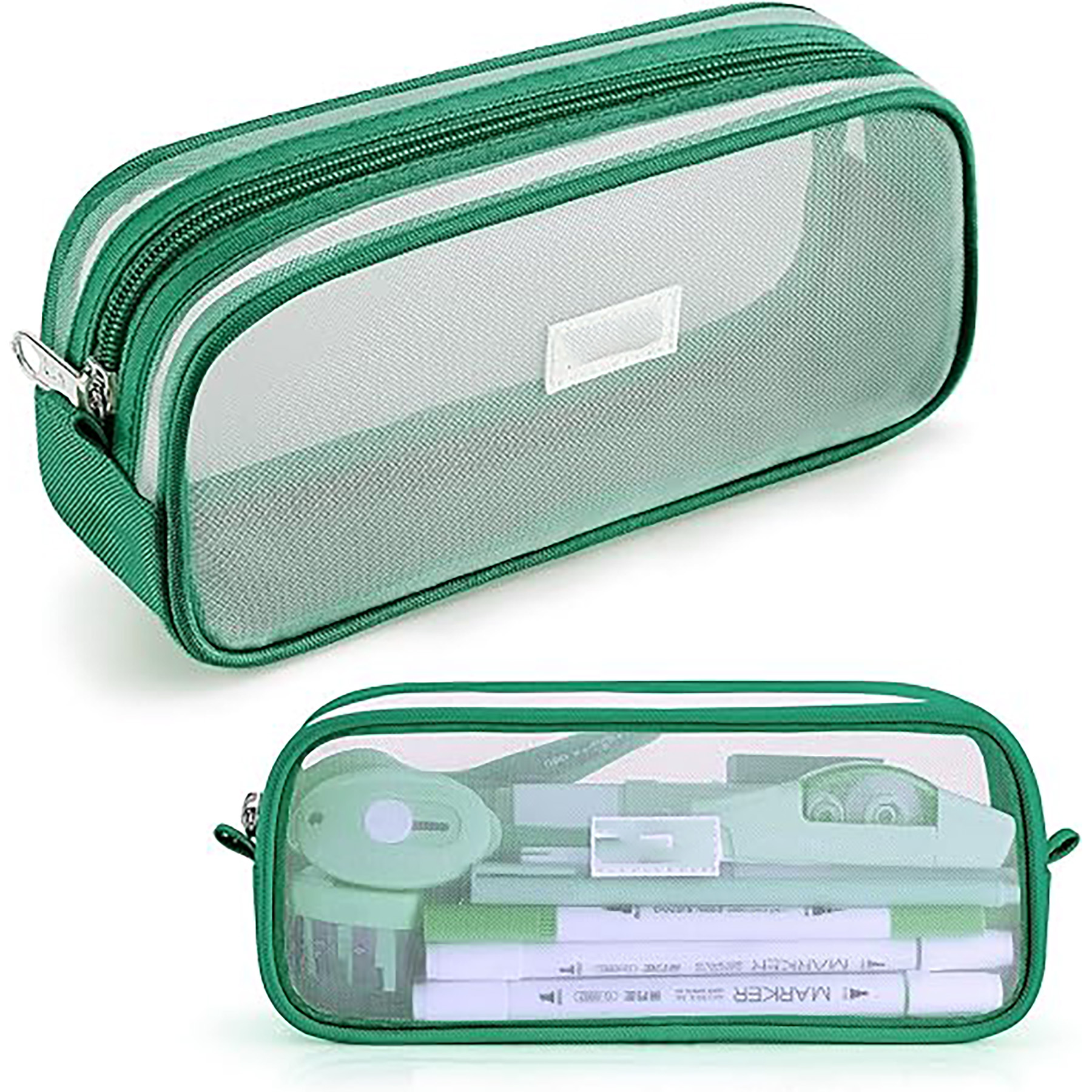 Zipper Grid Mesh Stationery Bag 3