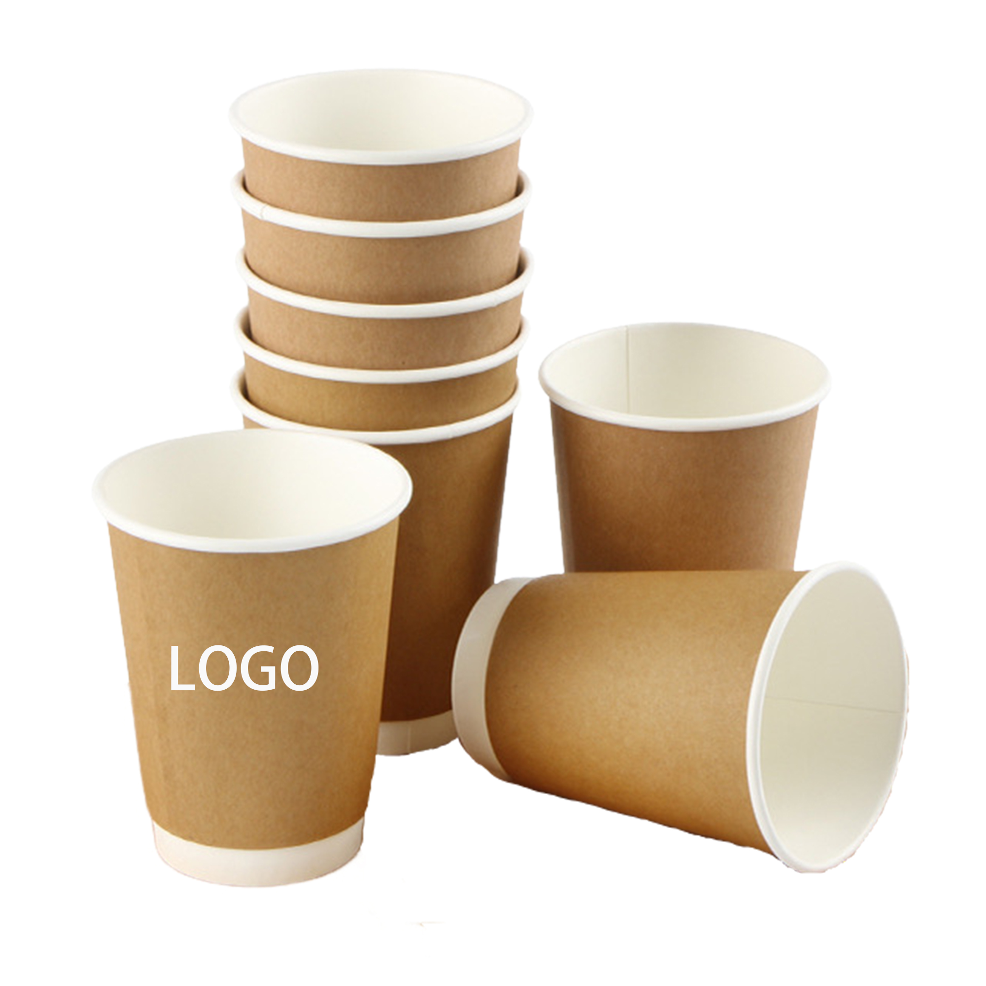 Duble-Wall Disposable Kraft Paper Coffee Cup 16oz 2