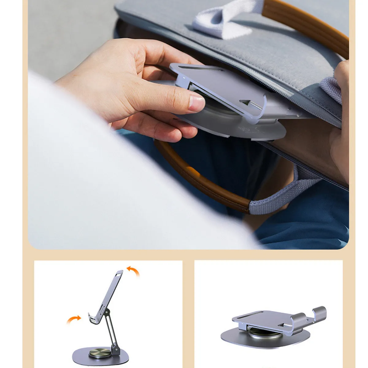 Desk 360-Degree Phone Stand Adjustable Office Accessories 3