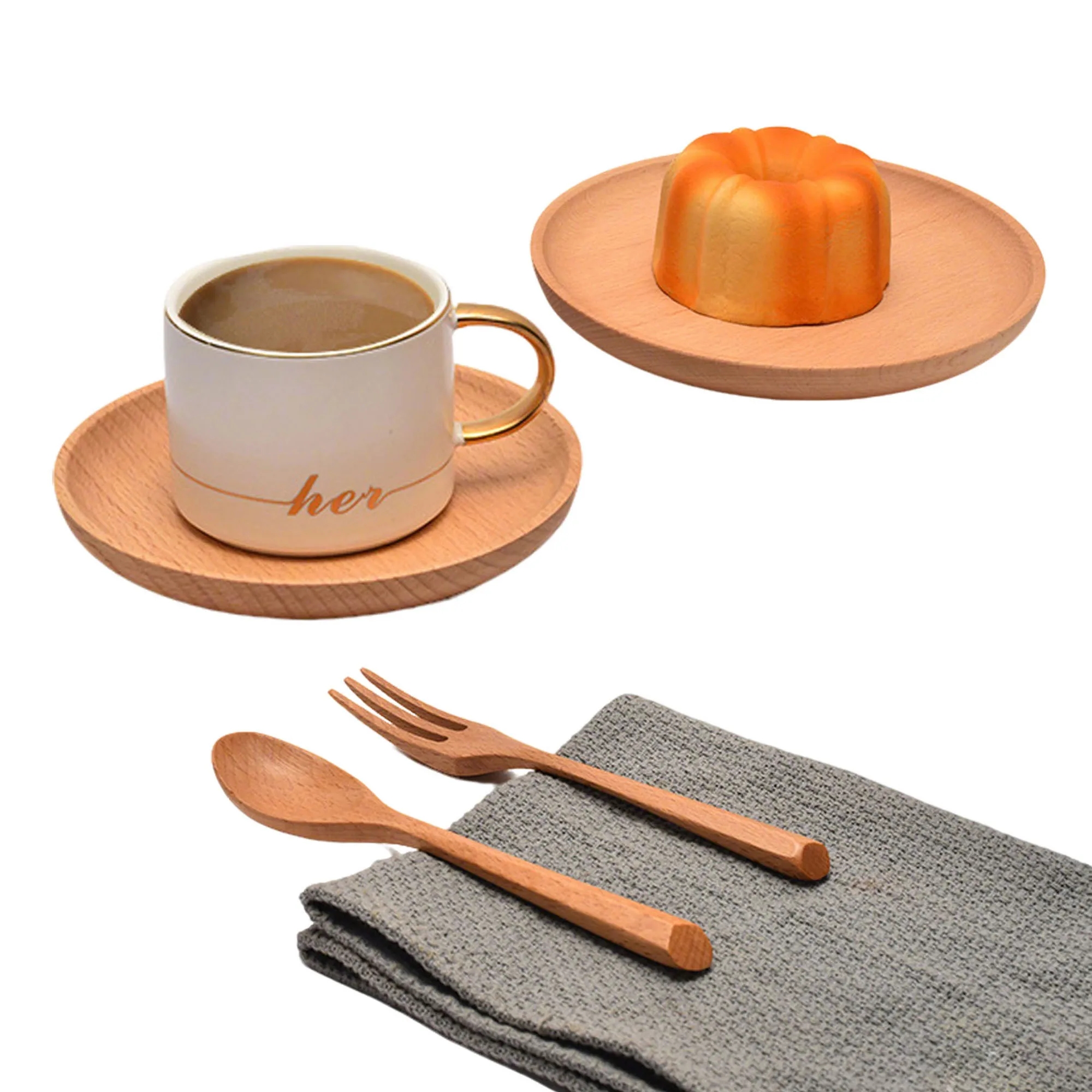 Wooden Round Dim Sum Dish 4